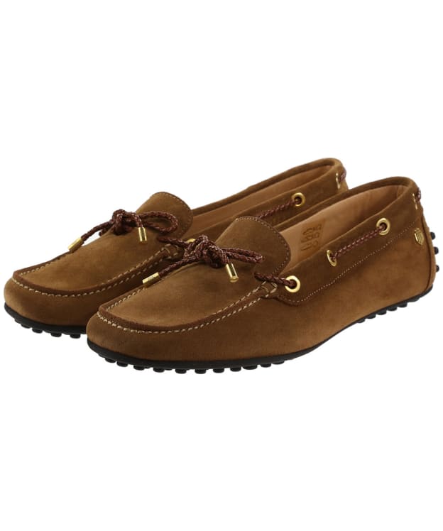 Women's Fairfax & Favor Henley Driving Shoes - Tan Suede
