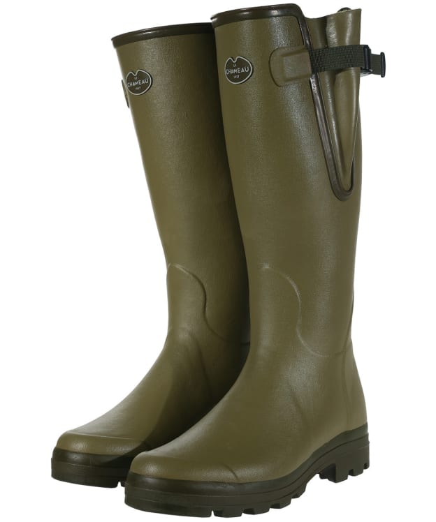 Le Chameau Vierzon Jersey Lined Tall Wellingtons - Vert