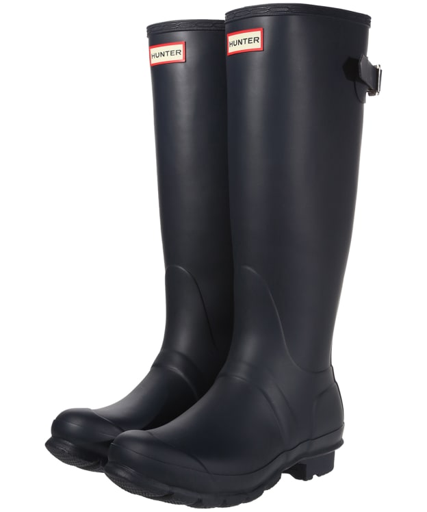 Women's Hunter Original Back Adjustable Fit Tall Wellington Boots - Navy