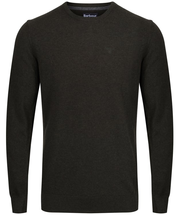 Men's Barbour Essential Lambswool Crew Neck Sweater - Seaweed