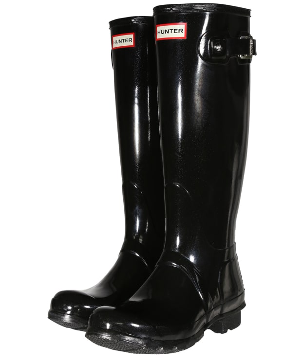Women's Hunter Original Tall Gloss Wellington Boots - Black