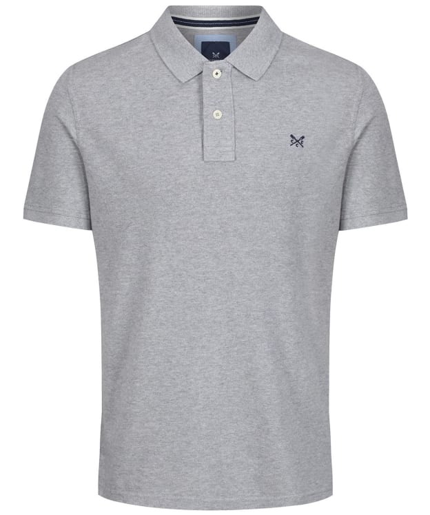 Men's Crew Clothing Classic Pique Short Sleeved Polo Shirt - Grey Marl