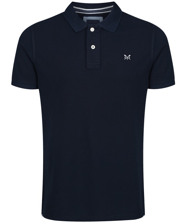 Men's Crew Clothing Classic Pique Short Sleeved Polo Shirt - Navy