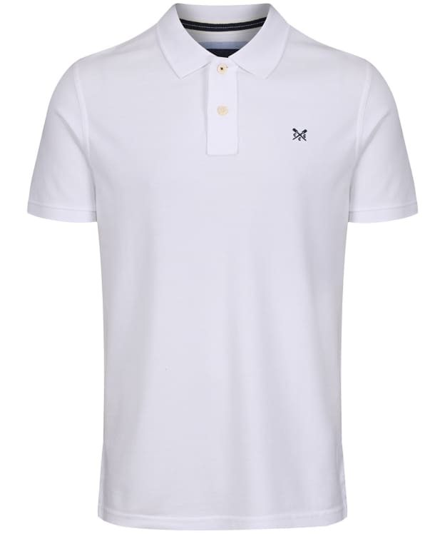 Men's Crew Clothing Classic Pique Short Sleeved Polo Shirt - White
