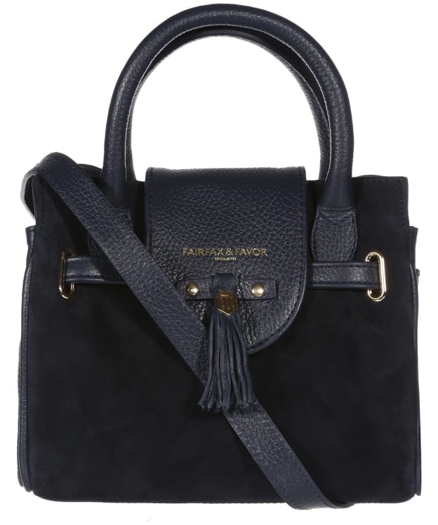 Women's Fairfax & Favor The Mini Windsor Suede Handbag - Navy Suede