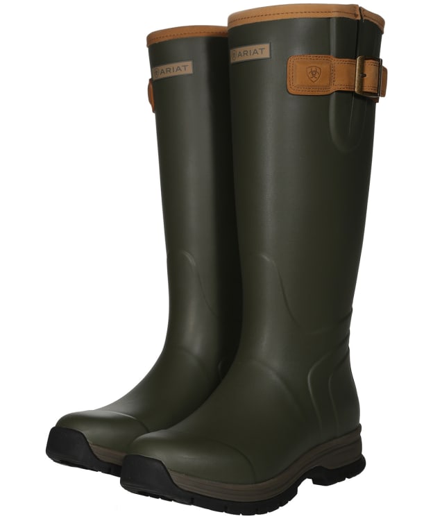 Women's Ariat Burford Rubber Wellington Boots - Olive