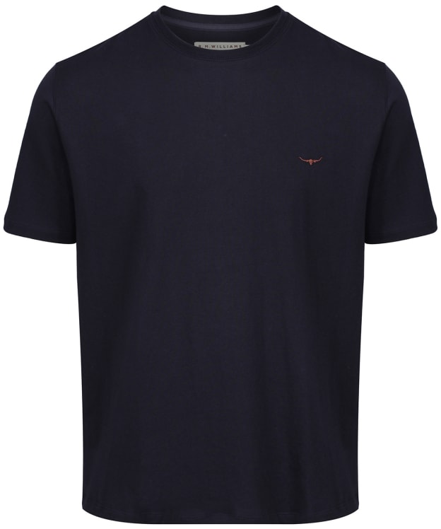 Men's R.M. Williams Parson Cotton Short Sleeved T-Shirt - Navy / Chestnut