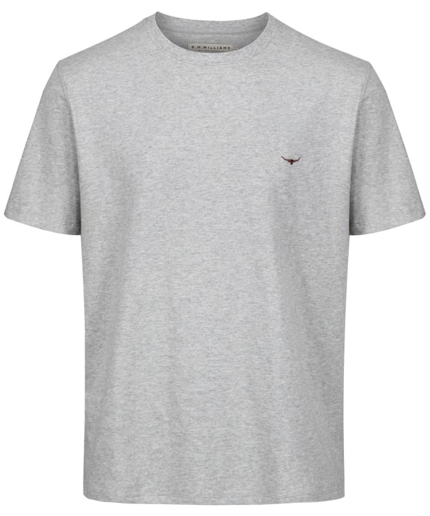 Men's R.M. Williams Parson Cotton Short Sleeved T-Shirt - Grey Marl / Chestnut