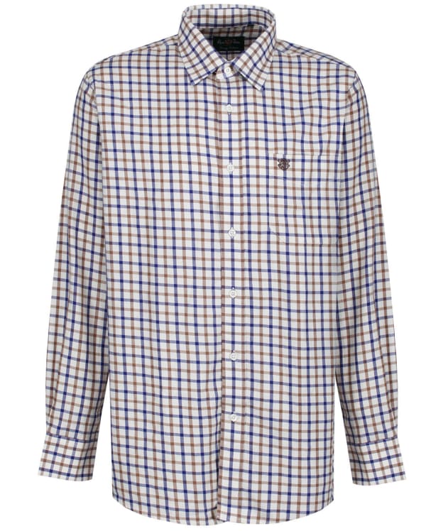 Men's Alan Paine Ilkley Shooting Fit Cotton Shirt - Brown Check