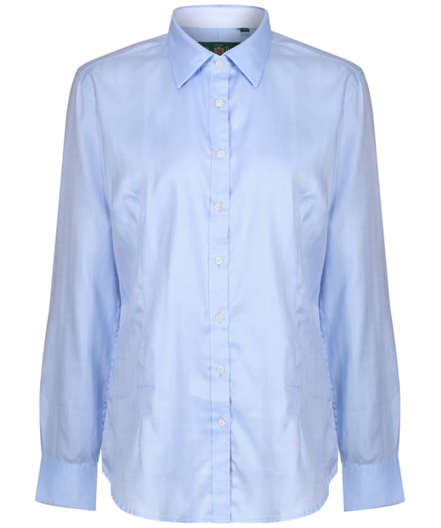 Women's Alan Paine Bromford Classic Fit Cotton Shirt - Baby Blue
