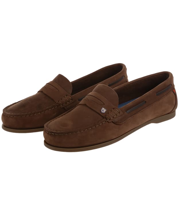 Women's Dubarry Belize Slip-on Leather Deck Shoes - Cafe