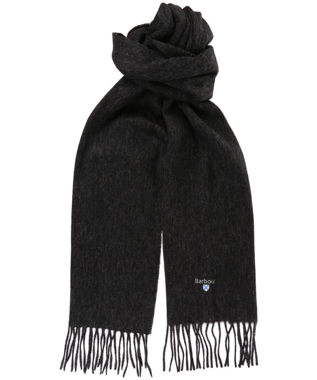 Barbour Plain Lambswool Scarf - Charcoal / Grey