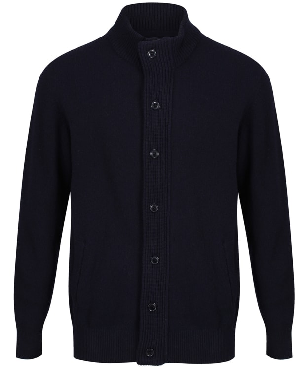 Men's Barbour Patch Zip Through Sweater - Navy
