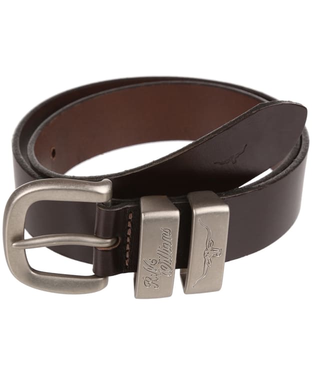 Men's R.M. Williams 1 1/2” 3 Piece Solid Hide Drover Leather Belt - Chestnut