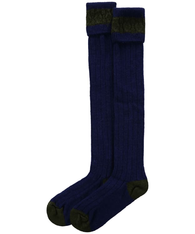 Pennine Byron Wool Rich Shooting Socks - Sapphire