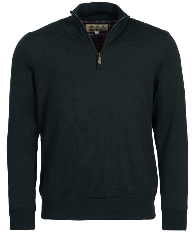 Men's Barbour Gamlan Half Zip Sweater - Olive