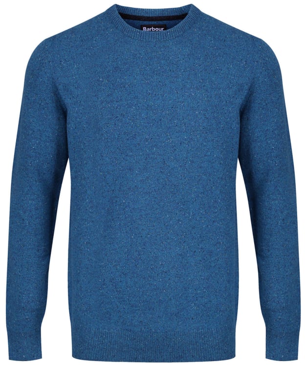Men's Barbour Essential Lambswool Crew Neck Sweater - Blue Steel