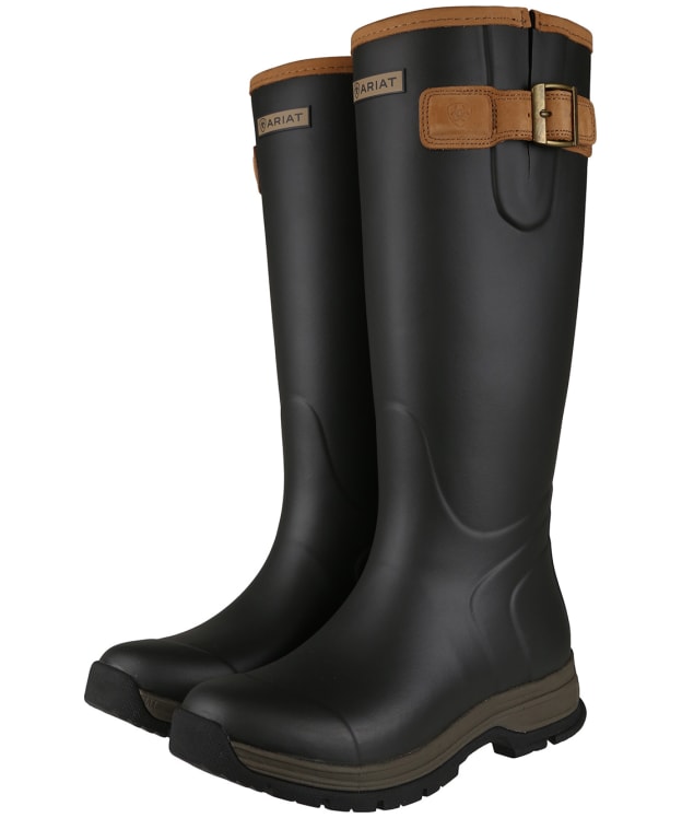Women's Ariat Burford Rubber Wellington Boots - Brown