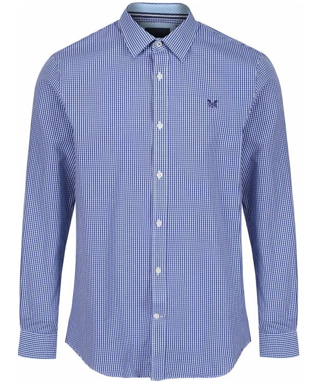 Men's Crew Clothing Classic Micro Gingham Shirt - Ultra Marine