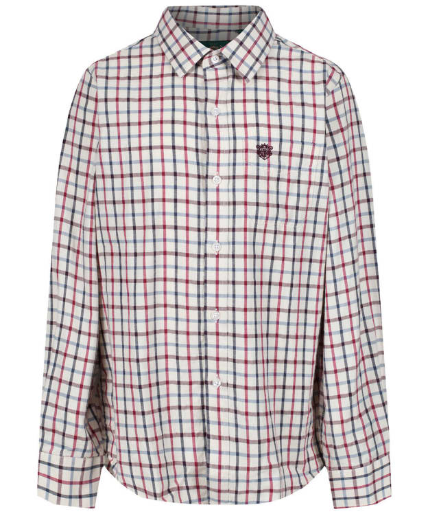 Boy's Alan Paine Ilkley Cotton Shirt, 3-16yrs - Red Check