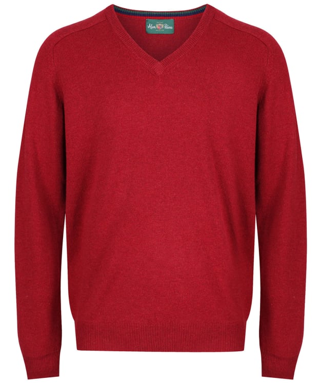 Men's Alan Paine Streetly V-Neck Lambswool Pullover - Magma