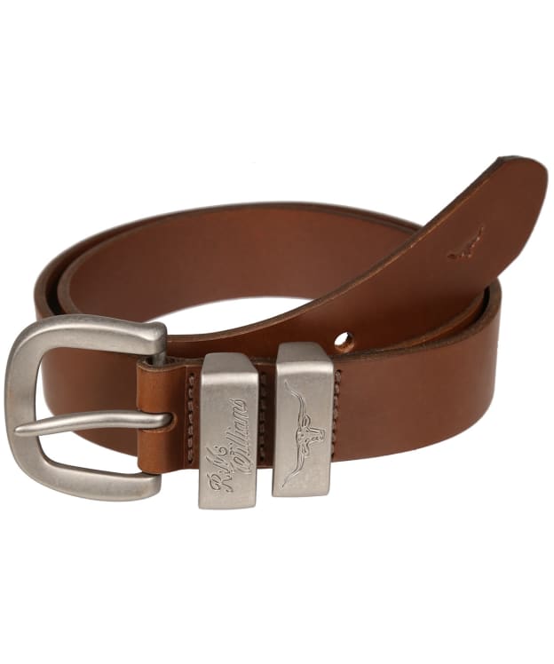 Men's R.M. Williams 1 1/2” 3 Piece Solid Hide Drover Leather Belt - Dark Tan
