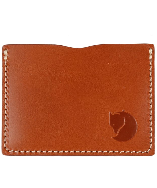 Fjallraven Ovik Leather Card Holder - Leather Cognac