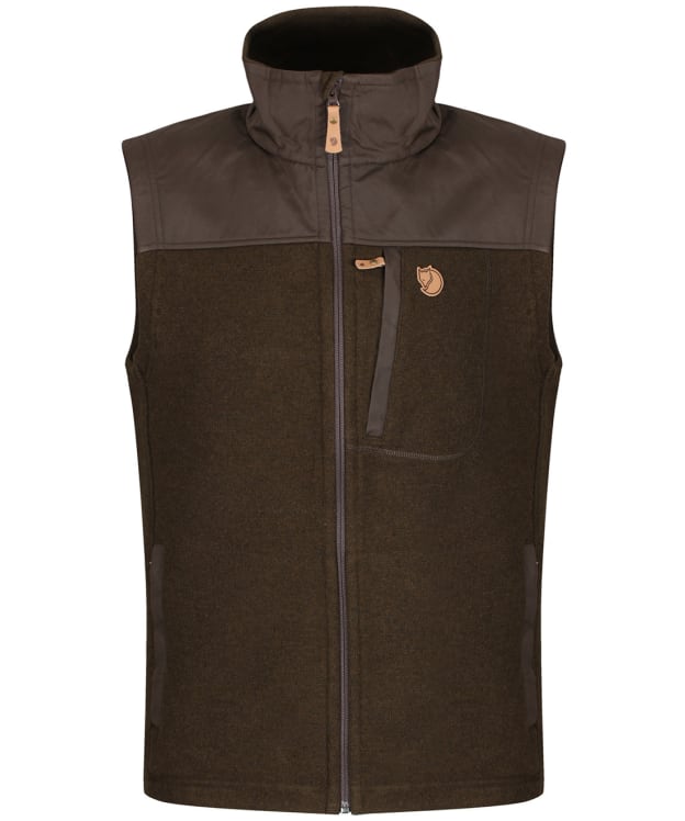 Men's Fjallraven Buck Fleece Vest - Dark Olive
