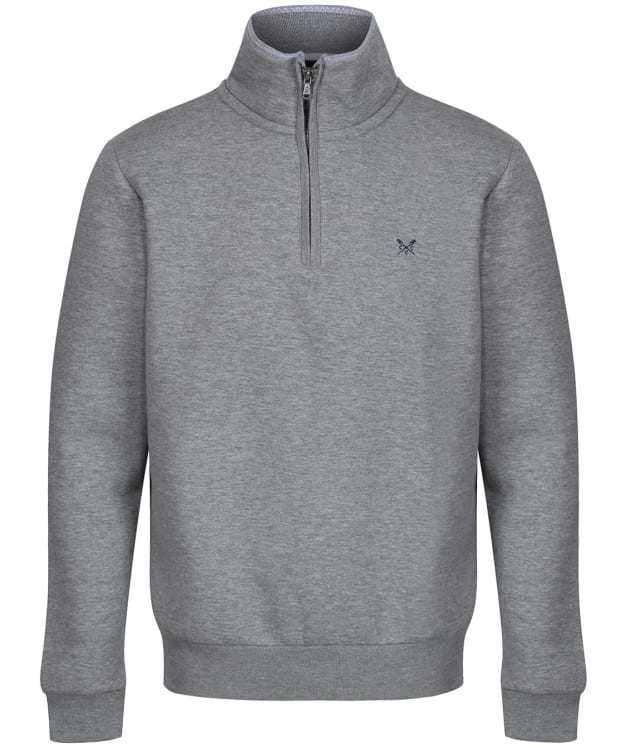 Men's Crew Clothing Classic Half Zip Sweat - Grey Marl
