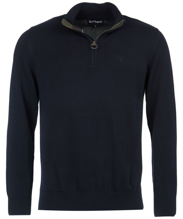 Men’s Barbour Cotton Half Zip Sweater - Navy