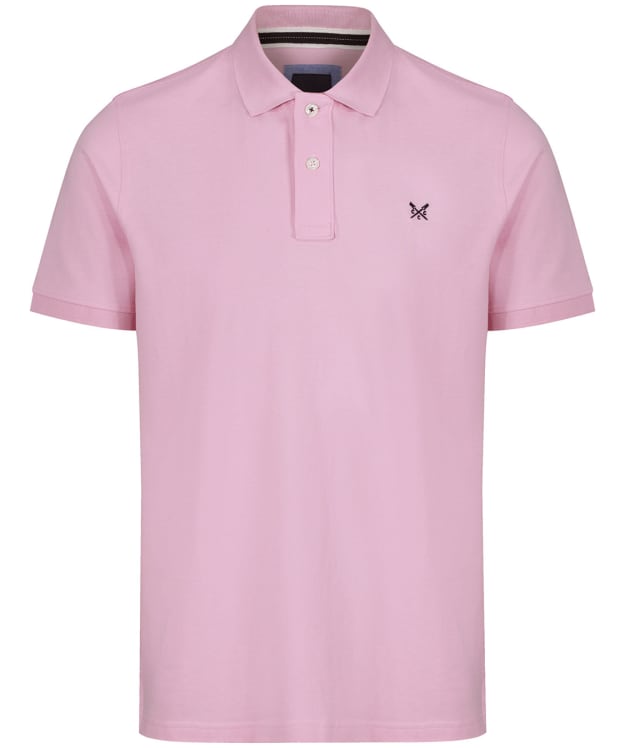 Men's Crew Clothing Classic Pique Short Sleeved Polo Shirt - Classic Pink