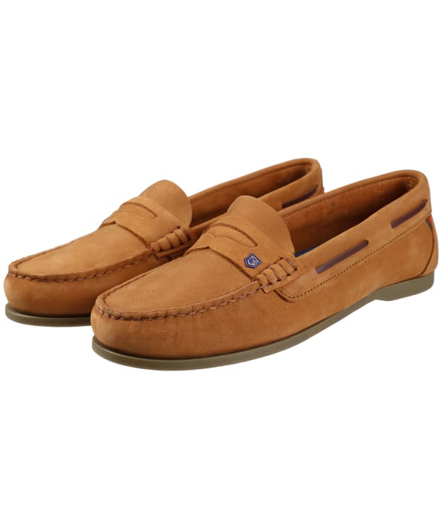 Women's Dubarry Belize Slip-on Leather Deck Shoes - Caramel