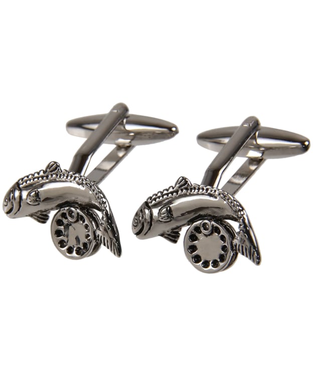 Men's Soprano Fish and Reel Cufflinks - Silver