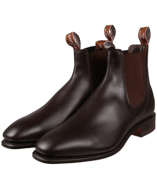 Men's R.M. Williams Craftsman Boots, Yearling Leather, Classic Leather Sole, H (Wide) Fit - Chestnut