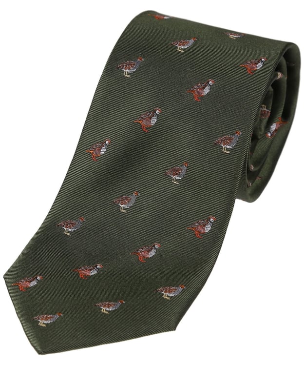 Men's Soprano Partridge Silk Tie - Green