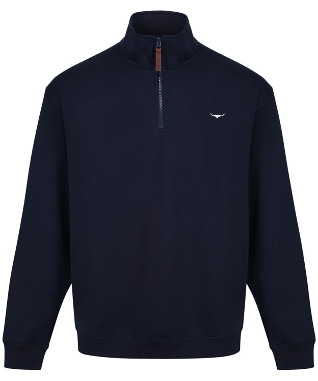 Men's R.M. Williams Mulyungarie Quarter Zip Sweater - Navy
