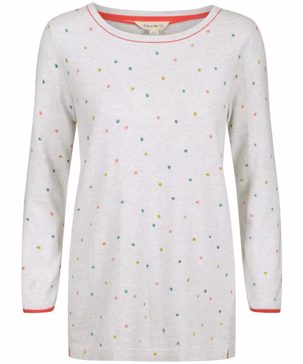 Women's Lily & Me Favourite Jumper Dotty - Silver