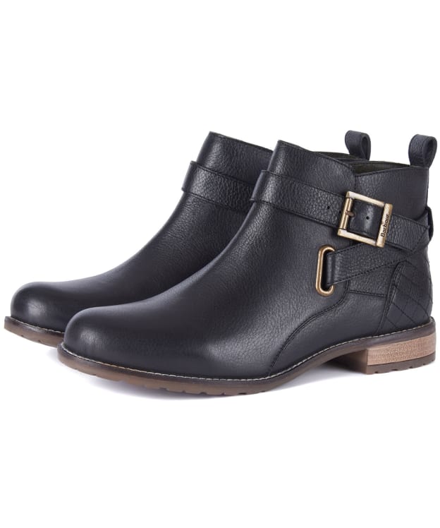 Women's Barbour Jane Leather Ankle Boots - New Black