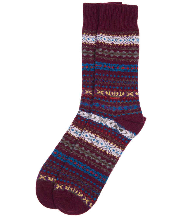Men's Barbour Boyd Socks - Burgundy