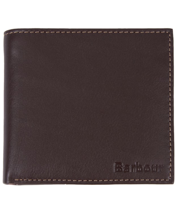 Men’s Barbour Elvington Leather Billfold Coin Wallet - Brown / Tan