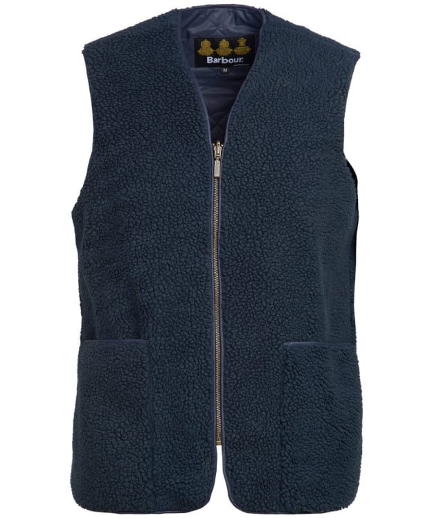 Men’s Barbour Berber Fleece Waistcoat / Zip-In Liner - Navy