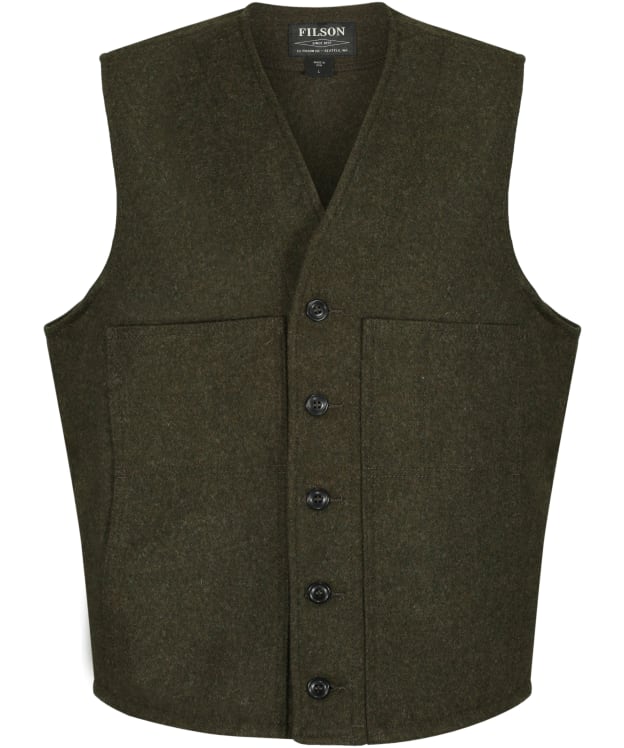 Men's Filson Mackinaw Wool Heavyweight Vest - Forest Green