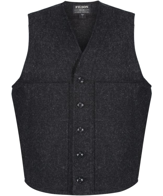 Men's Filson Mackinaw Wool Heavyweight Vest - Charcoal