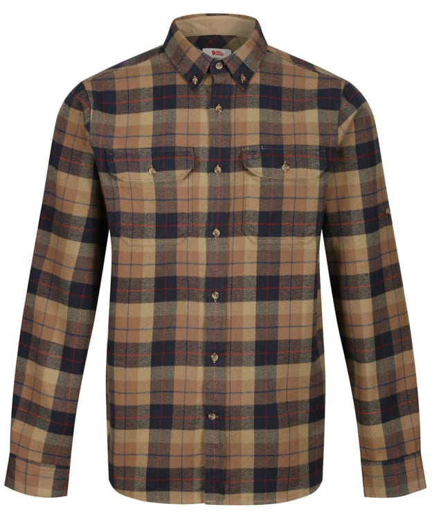 Men's Fjallraven Singi Heavy Flannel Long Sleeve Shirt - Dark Sand