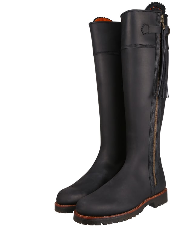 Women's Penelope Chilvers Long Leather Tassel Boots - Black