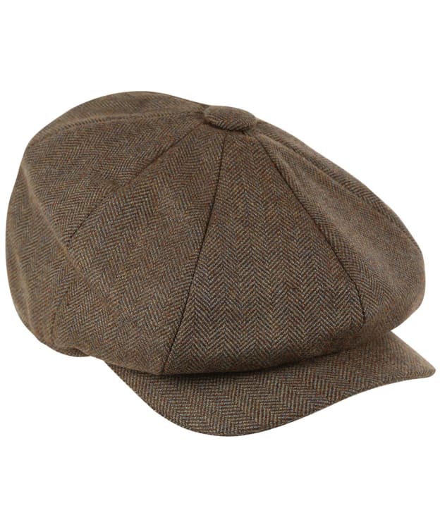 Women's Schöffel Newsboy Cap - Loden Green Herringbone Tweed