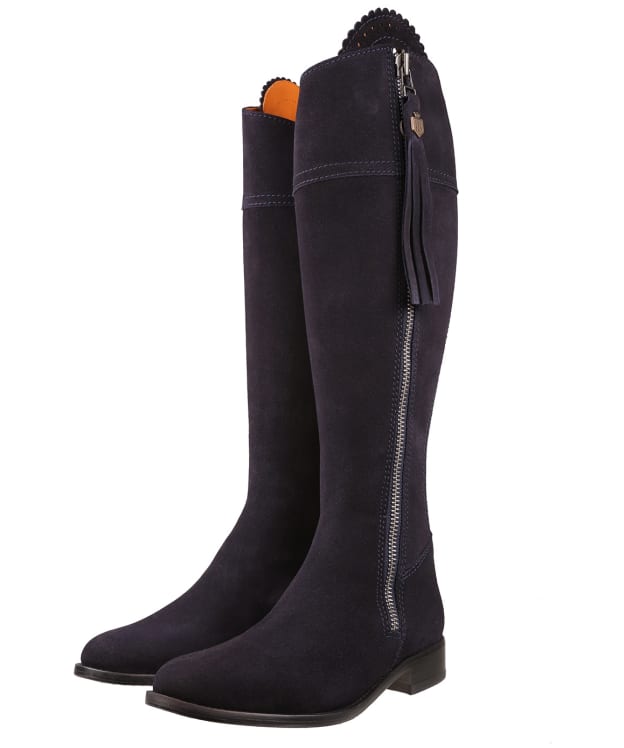 Women's Fairfax & Favor Sporting Calf Regina Boots - Navy Suede