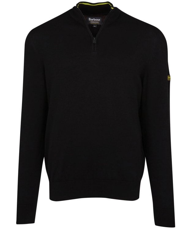 Men’s Barbour International Cotton Half Zip Sweater - Black