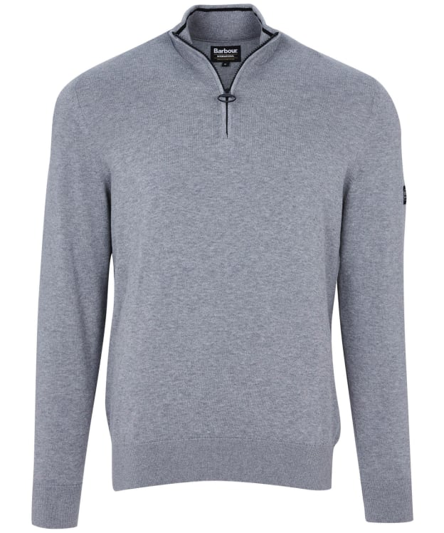 Men’s Barbour International Cotton Half Zip Sweater - Anthracite Marl