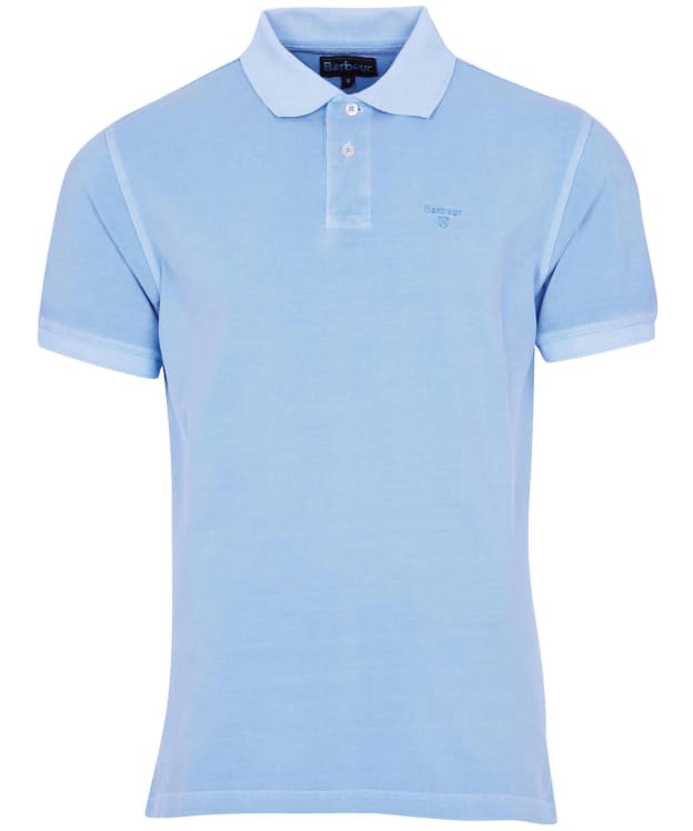 Men's Barbour Washed Sports Polo Shirt - Sky